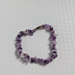 Amethyst gem birth stone bracelet crystal jewelry